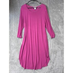 Magellan Travel Gear Women's Pink Rayon Spandex Long Sleeve Tunic Dress XL